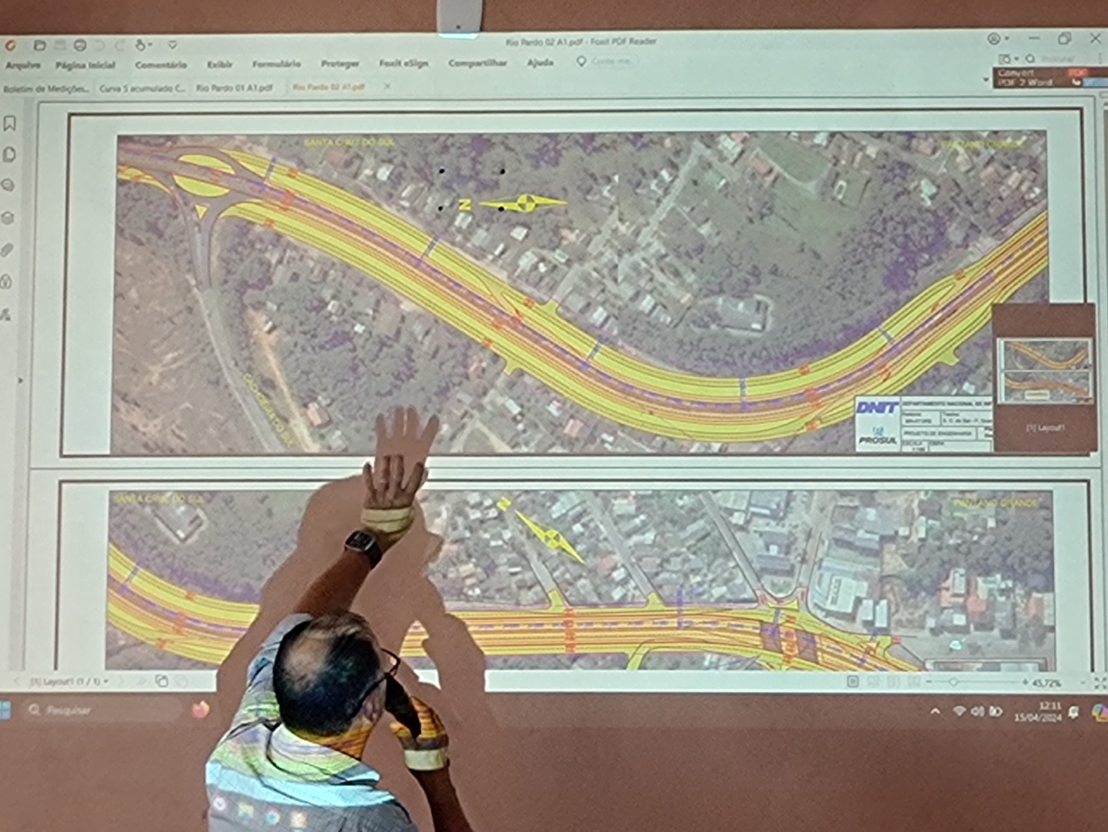 Estudo de travessia urbana sugere rua lateral e viaduto no trevo de Rio Pardo.