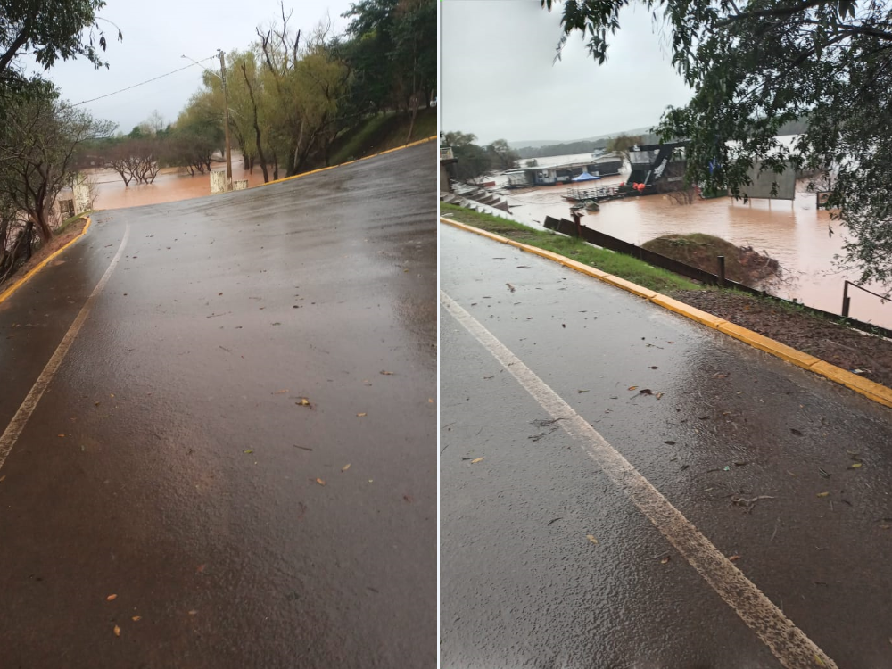 Chuva intensa e subida dos rios causam apreensão em Rio Pardo.