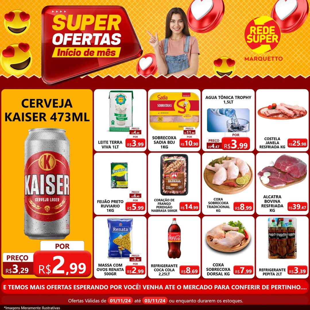 É muita promoção no Marquetto no primeiro final de semana de novembro.